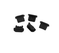 sourcing map 5 Piezas Micro-USB Negro Silicona Anti Polvo Tapón/Enchufe para Proteger Datos Puerto Ordenador