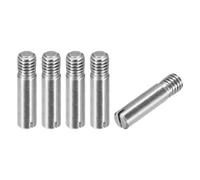 sourcing map 5 Piezas Pasador Cilíndrico Ranurado M6 x 25mm de Acero Inoxidable 304, Pasador de Localización de Rosca Externa, Pasador Roscado para Muebles y Armarios