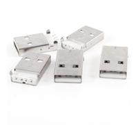sourcing map 5 Piezas PCB Placa USB A Macho 180 Grados 4 Pasadores Surface Mounted Devices SMT Enchufe Soldar Conector