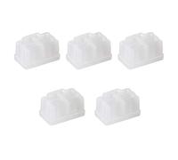 sourcing map 5 Piezas RJ45 Silicona Protectores Ethernet Concentrador Puerto Anti Polvo Tapa Cubierta 12mmx8.3mm Claro