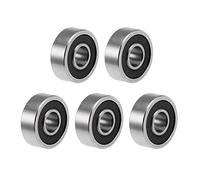 sourcing map 5 Piezas Rodamientos de Bolas 605-2RS, Rodamientos de Bolas de Ranura Profunda, 5x14x5mm Rodamiento de Bolas de Doble Sellado, de Acero Cromado para Equipo Mecánico, Instrumentos