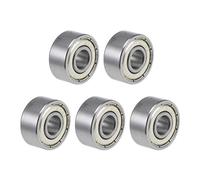 sourcing map 5 Piezas Rodamientos de Bolas 608/10ZZ, Rodamientos de Bolas de Ranura Profunda, 8x22x10mm Rodamiento de Bolas de Doble Sellado, de Acero Cromado para Equipo Mecánico, Instrumentos