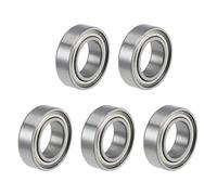 sourcing map 5 Piezas Rodamientos de Bolas MR148ZZ, Rodamientos de Bolas de Ranura Profunda, 8x14x4mm Rodamiento de Bolas de Doble Sellado, de Acero Cromado para Equipo Mecánico, Instrumentos