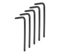 sourcing map 5 piezas T10 de seguridad a prueba de manipulaciones Torx Star Key Bit de 2.3 pulgadas de largo brazo hexagonal Torx en forma de L llave hexagonal de 6 puntos, herramienta manual de acero