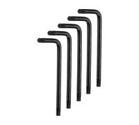 sourcing map 5 piezas T20 de seguridad a prueba de manipulaciones Torx Star Key Bit de 6,5 cm de largo brazo en forma de L Torx hexagonal llave hexagonal de 6 puntos, herramienta manual de acero al