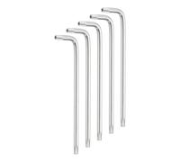 sourcing map 5 piezas T25 de seguridad a prueba de manipulaciones Torx Star Key Bit de 4.1 pulgadas de largo brazo hexagonal Torx en forma de L con agujero, llave de 6 puntos, herramienta de mano de