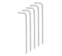 sourcing map 5 piezas T27 de seguridad a prueba de manipulaciones Torx Star Key Bit de 4.5 pulgadas de largo brazo en forma de L llave hexagonal Torx con agujero, llave de 6 puntos, herramienta manual