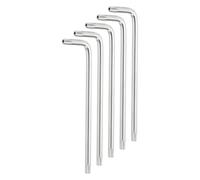 sourcing map 5 piezas T30 de seguridad a prueba de manipulaciones Torx Star Key Bit de 4.7 pulgadas de largo brazo en forma de L llave hexagonal Torx con agujero, llave de 6 puntos, herramienta de