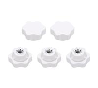 sourcing map 5 pomos de estrella M10 con rosca hembra de 48 mm, cabeza de plástico de 6 puntos, inserto de hierro, agujero no pasante, perilla roscada atornillada, asas de sujeción a mano, color