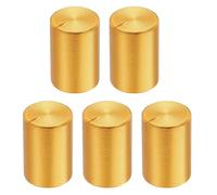 sourcing map 5 pomos de potenciómetro de aluminio dorado de 6 mm de diámetro, perilla giratoria de 10 mm x 15 mm de control de volumen