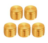 sourcing map 5 pomos de potenciómetro de aluminio en tono dorado de 6 mm de diámetro, perilla giratoria de 17 mm x 13 mm de control de volumen