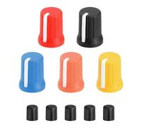 sourcing map 5 pomos de potenciómetro, mango en D de goma, perilla de control de potenciómetro de repuesto para controlador de DJ, mezclador, consola, codificador y altavoz (multicolor)