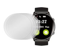 sourcing map 5 protectores de pantalla de reloj de 42 mm, vidrio templado, protección antiespía, esfera universal de cristal, protector suave y antimiradas, película redonda para relojes inteligentes