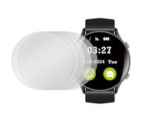 sourcing map 5 protectores de pantalla de reloj de vidrio templado de 37 mm, protección antiespía, esfera de cristal, protección universal, suave, antimiradas, película redonda para relojes