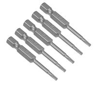 sourcing map 5 puntas de destornillador Torx magnéticas T8, vástago hexagonal de 1/4 pulgadas de longitud 5 cm S2 Power Tool