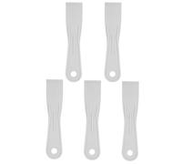 sourcing map 5 raspadores de masilla de 1.6 pulgadas de ancho y 1.7 mm de grosor de plástico flexible para pegar paneles de yeso, esparcir pintura, arañazos en la pared, color gris