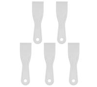 sourcing map 5 raspadores de masilla de 5 cm de ancho y 1,7 mm de grosor, de plástico flexible, para pegar paneles de yeso, esparcir pintura, arañar la pared, color gris