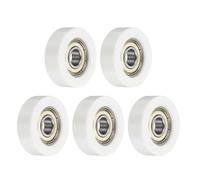 sourcing map 5 rodamientos de bolas 6000Z de 10 x 38 x 12 mm, doble metal blindado, rueda de polea plana para muebles, accesorios de hardware, color blanco