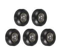 sourcing map 5 rodamientos de bolas 625Z de 5 x 24 x 10 mm, doble metal blindado, rueda de polea plana para muebles, accesorios de hardware, color negro