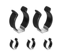 sourcing map 5 soportes de clip T10 U, clip de tubo fluorescente LED de acero inoxidable, abrazaderas de tubo de soporte de lámpara para accesorios de montaje de varilla de tubo de bombilla de 24 mm