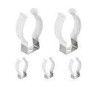sourcing map 5 soportes de clip T10 U, clip de tubo fluorescente LED de acero inoxidable, abrazaderas de tubo de soporte de lámpara para accesorios de montaje de varilla de tubo de bombilla de 26 mm