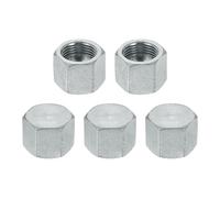 sourcing map 5 tapas hidráulicas JIC, accesorios de manguera hidráulica hembra de 37°, acero al carbono con chapado en zinc, se adapta a accesorios macho JIC -8 (3/10.2 cm-16 UNF), 1 x 0.8 pulgadas