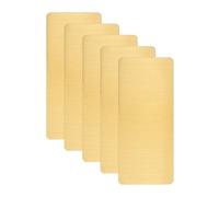 sourcing map 5 tarjetas de visita de metal de 2 x 0.9 x 0.04 pulgadas, 201 tarjetas de grabado láser de acero inoxidable cepillado, autoadhesivas, CNC, para casa, oficina, invitación de regalo, color