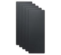 sourcing map 5 tarjetas de visita de metal de 3.1 x 1.2 x 0.000 pulgadas, 201 de acero inoxidable con espejo de titanio, grabado láser, hoja de grabado CNC personalizada para casa, oficina