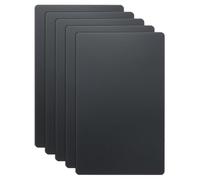 sourcing map 5 tarjetas de visita de metal de 3.1 x 2 x 0.04 pulgadas, de acero inoxidable 304, con espejo de titanio, grabado láser, hoja de grabado CNC personalizada para casa, oficina, invitaciones