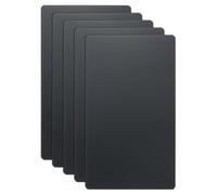 sourcing map 5 tarjetas de visita de metal de 4.7 x 2.8 x 0.000 pulgadas, 201 de acero inoxidable con espejo de titanio, grabado láser, hoja de grabado CNC personalizada para casa, oficina