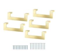 sourcing map 5 tiradores de gabinete, manijas de gabinete de cocina de 4.4 pulgadas, manijas de tocador de baño con centro de agujero de 3-3/4 pulgadas para armario, color dorado