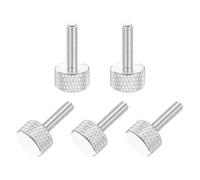 sourcing map 5 tornillos de pulgar moleteados de cabeza plana M4 x 16 mm, aleación de aluminio sólido, totalmente roscados, para cajas de computadora, tarjetas gráficas, color verde