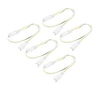 sourcing map 5 Tubo Conector Cable Línea para T4 T5 T8 LED Tubo, 50cm 3 Pasadores Doble Extremo Luz Enlace Cordones Extensión Cable