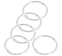 sourcing map 5 Unidades Oficina De La Escuela Folios Documento Encuadernado Hojas Sueltas Anillos Gancho 6.9cm Dia