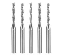sourcing map 5 unids 1/8"vástago 2.0mm x 15mm punta de carburo de punta plana taladro metaldora cnc enrutador bits