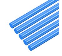 sourcing map 5 varillas de plástico azul de 7 x 406 mm, barra redonda de estireno ABS, modelo de bricolaje para juguetes de bricolaje, fabricación de modelos arquitectónicos