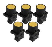 sourcing map 5 x 22mm 1 NÚMERO N/O Amarillo Letrero Interruptor De BotóN Momentáneo 600V 10A ZB2-EA51