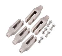 sourcing map - 5 x horquilla m2 gris, nylon, 23mm de ancho, 23 mm x 6 mm x 7,5 mm, con tuercas y tornillos