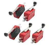 sourcing map 5 x V-156 - 1 C25 Micro interruptor de límite largo rodillo brazo SPDT Snap acción Lot