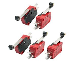 sourcing map 5 x V-156 - 1 C25 Micro interruptor de límite largo rodillo brazo SPDT Snap acción Lot