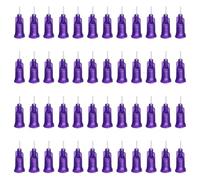 sourcing map 50 agujas dispensadoras de plástico de 21 g con bloqueo Luer, tubo de aguja PTFE de 0.3 pulgadas, punta roma de plástico resistente al calor para pistola de pegamento líquido, color