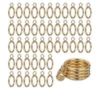 sourcing map 50 anillos de cortina con ojales, de metal inoxidable, 25 mm de diámetro interior, para cortineros, cortinas colgantes, ropa, sombreros, toallas, color dorado