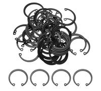 sourcing map 50 anillos de retención internos de 1-3/16 pulgadas (30 mm), anillos de presión internos de acero de resorte de 65 Mn, clips en C para ejes ranurados, color negro