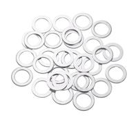 sourcing map 50 arandelas planas de aluminio, juntas redondas de 12 x 18 x 1,5 mm, espaciadores planos para tornillos, pernos, accesorios de reparación de maquinaria, construcción al aire libre, tono