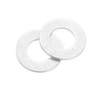 sourcing map 50 arandelas planas de aluminio, juntas redondas M8 x 16 x 1 mm, espaciadores planos para tornillos, pernos, accesorios de reparación de maquinaria, construcción al aire libre
