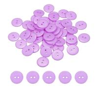 sourcing map 50 botones de costura de resina, 20 mm, 2 agujeros, redondos, para manualidades, abrigos, ropa, decoración de vacaciones, color morado claro