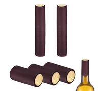 sourcing map 50 cápsulas termorretráctiles de PVC, 1.2 x 2.4 pulgadas, cápsulas retráctiles para botellas de vino, tapas de corcho para hacer vino, bodegas y cocina en casa, uva dorada/rojo morado