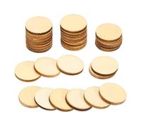 sourcing map 50 círculos de madera sin terminar de 0.8 pulgadas para manualidades, rodajas redondas de madera natural, recortes de disco de madera para manualidades, pintura, grabado, colgador de