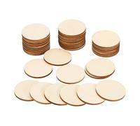 sourcing map 50 círculos de madera sin terminar de 1.4 pulgadas para manualidades, rodajas redondas de madera natural, recortes de disco de madera para manualidades, pintura, grabado, colgador de