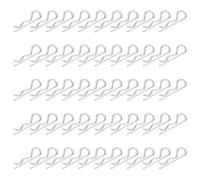sourcing map 50 clips de enganche resistentes (M2,5 x 45 mm) - Pasadores de pelo de alambre de retención de resorte, para bloqueo de remolque, cortacésped, tractor, carritos y camiones